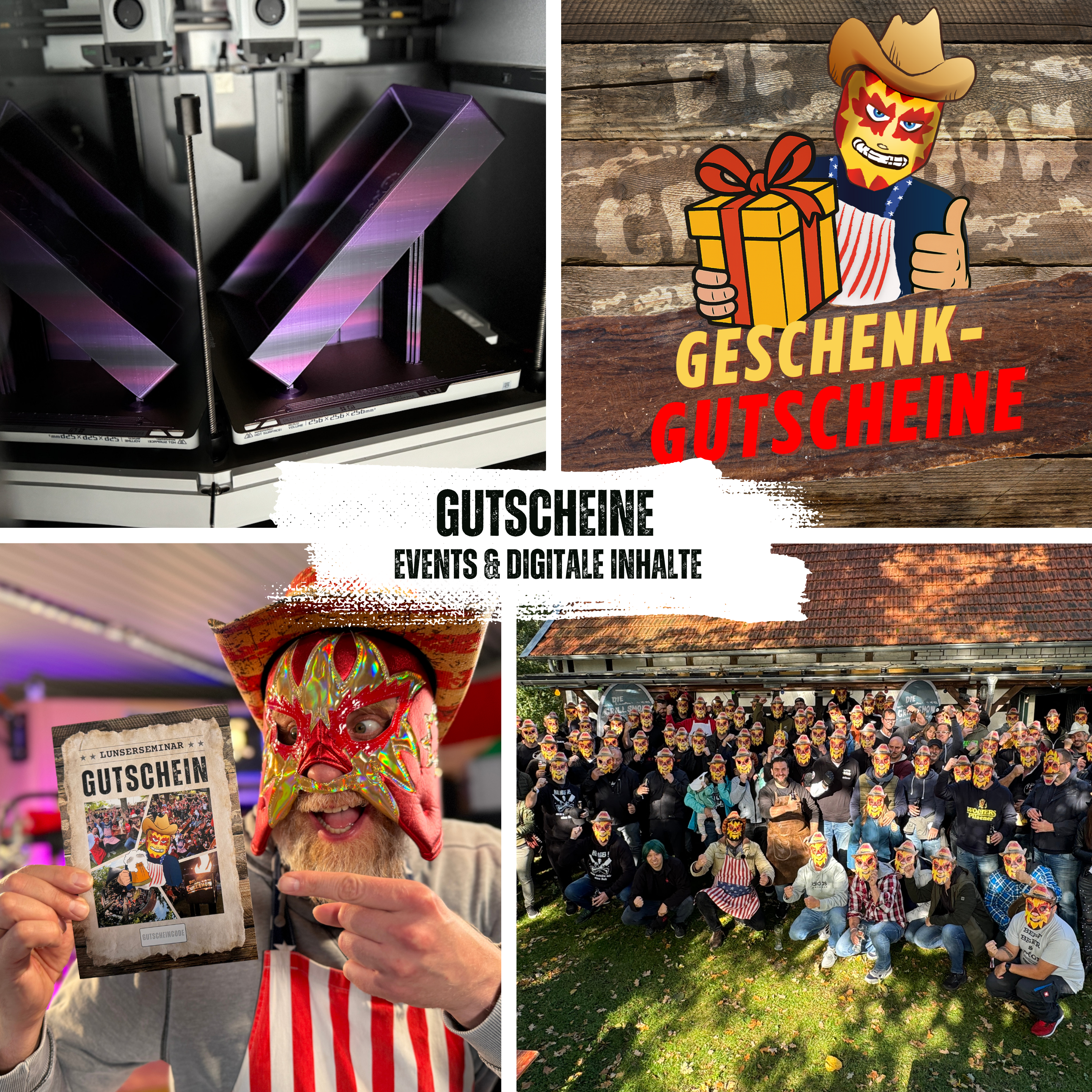 Events, Downloads und Gutscheine